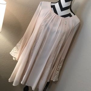 Ivory/blush dress